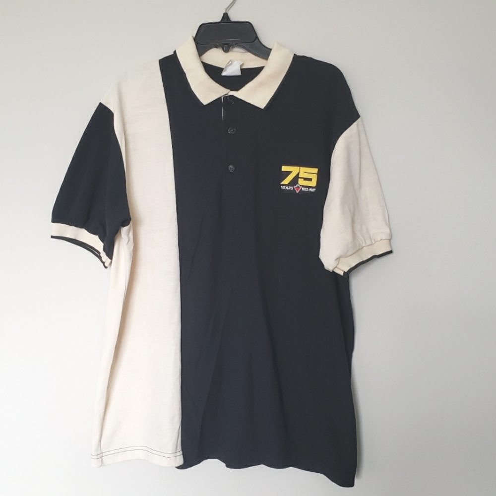Vintage 90s Canadian Tire Polo Shirt Staff Uniform 75 Years 1997 Rare Size XL